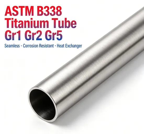 High Quality ASTM B338 Gr2 Titanium Pipe Seamless Titanium Tube China Supplier 